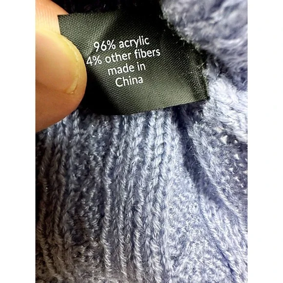 LANE BRYANT Sweater size 18/20 Womens Lilac Cable Knit 1095669 - Picture 5 of 9